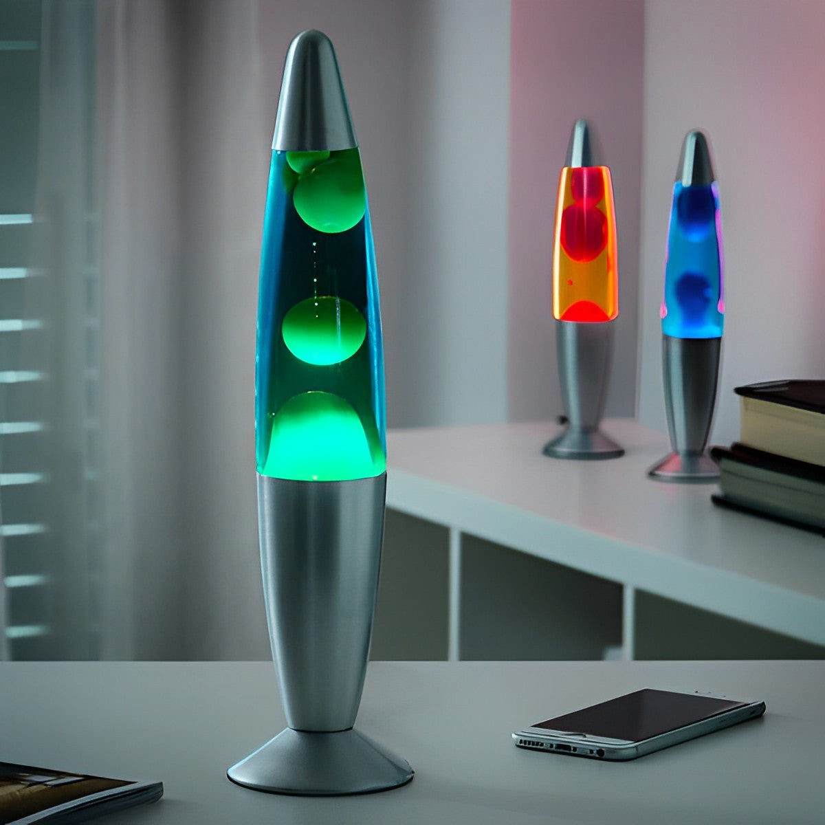 Léo - Lampe à lave originale avec charme intemporel et ambiance apaisante