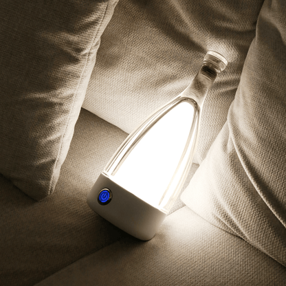 Sophie - Lampe décorative rechargeable en forme de bouteille avec éclairage LED dimmable