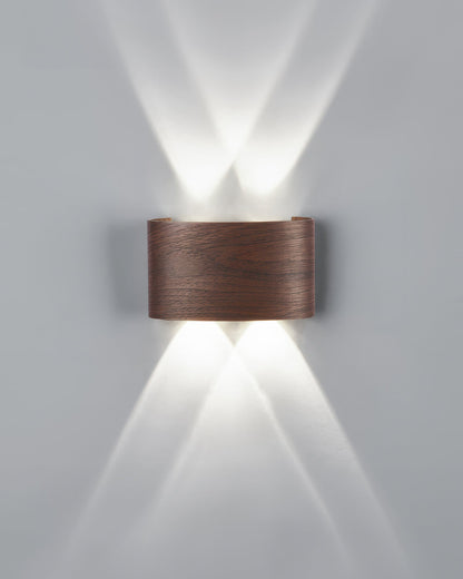 Léa - Applique LED élégante avec finition bois naturel