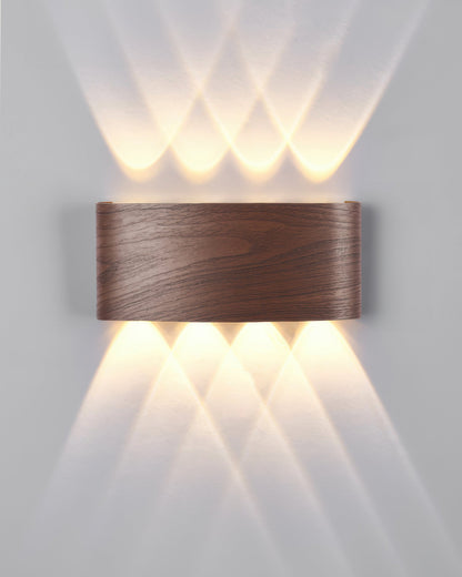 Léa - Applique LED élégante avec finition bois naturel